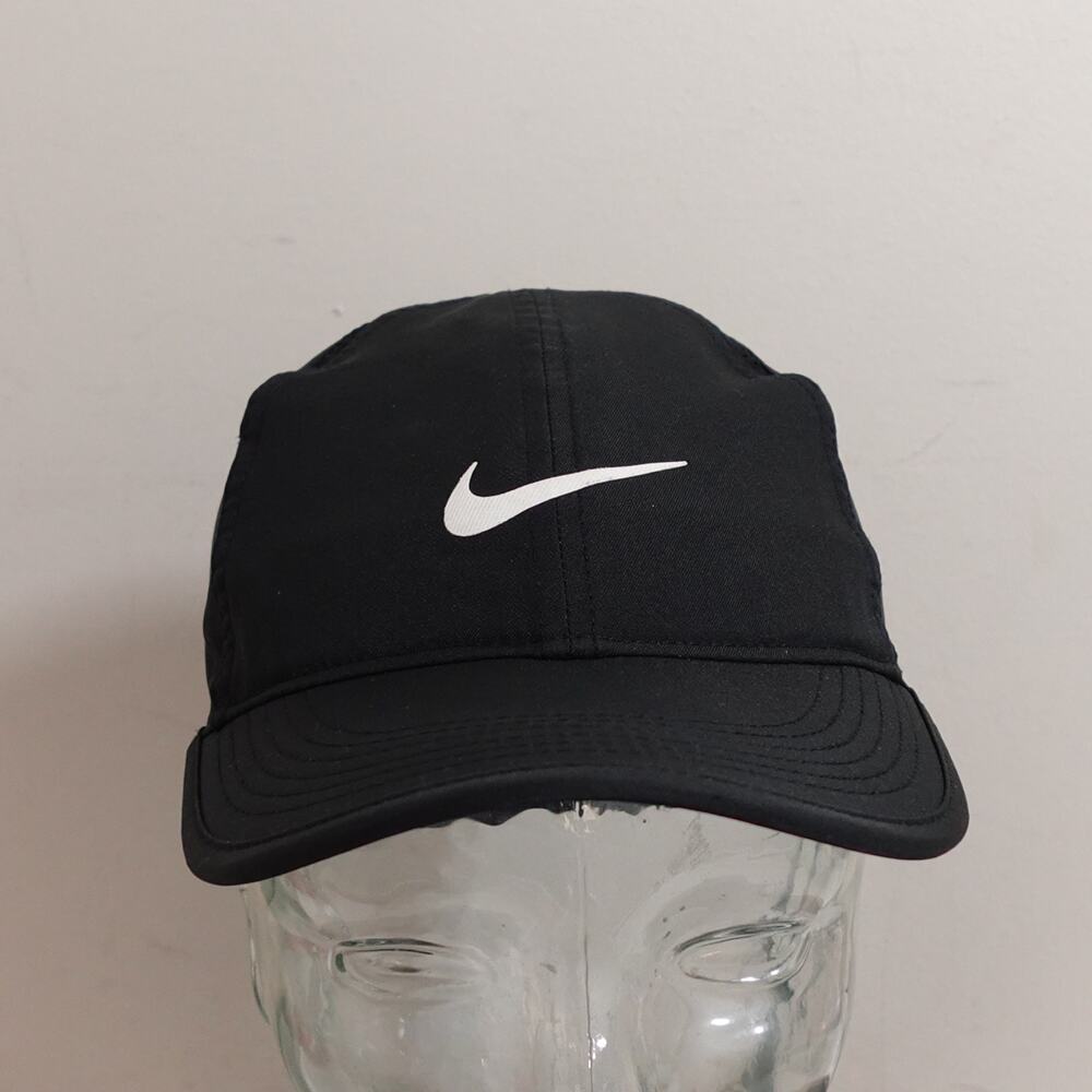 Nike Hat Cap Men‎ Featherlight Dri-Fit Strapback Black Running Golf